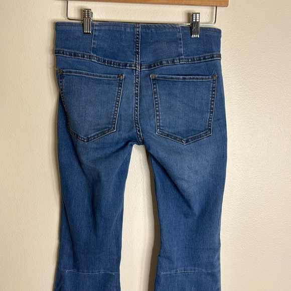 Free people we the free penny flare elastic waist jeans size 2 - Picture 10 of 14